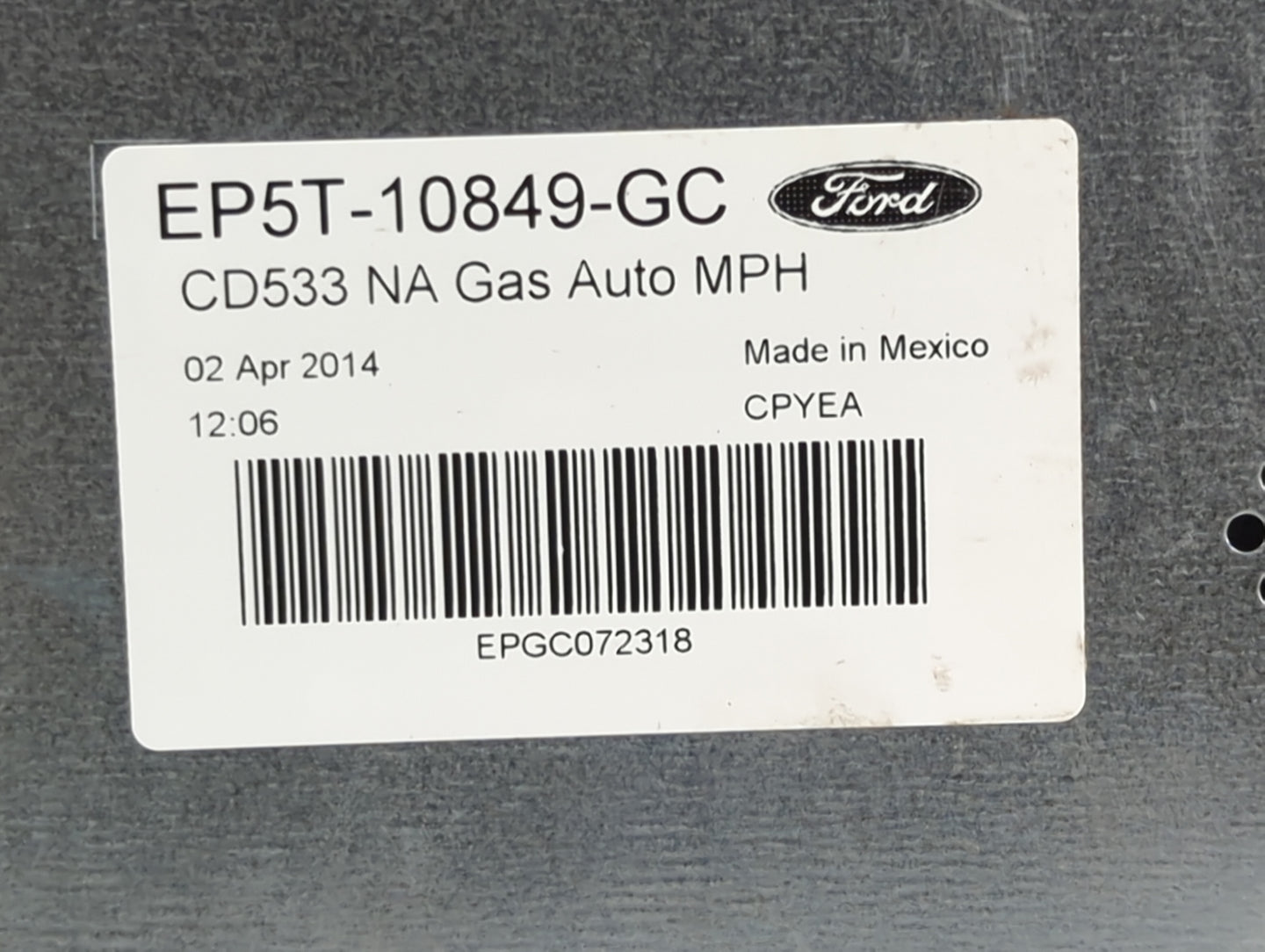 2014 Lincoln Mkz Instrument Cluster Speedometer Gauges P/N:EP5T-10849-GC Fits OEM Used Auto Parts - Oemusedautoparts1.com