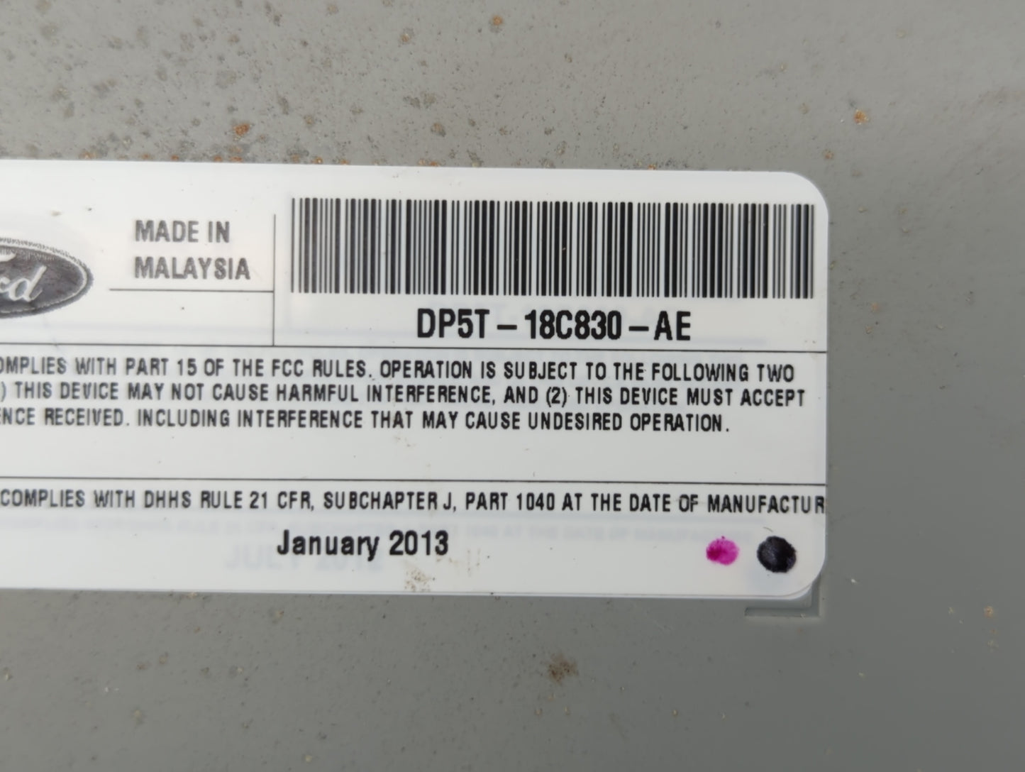 2013-2014 Lincoln Mkz Radio AM FM Cd Player Receiver Replacement P/N:DP5T-18C830-AB DP5T-18C830-AC Fits Fits 2013 2014 OEM U