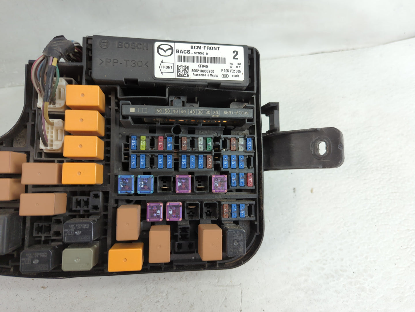 2014-2016 Mazda 3 Fusebox Fuse Box Panel Relay Module P/N:KD45-675X0 C Fits Fits 2014 2015 2016 OEM Used Auto Parts - Oemuse