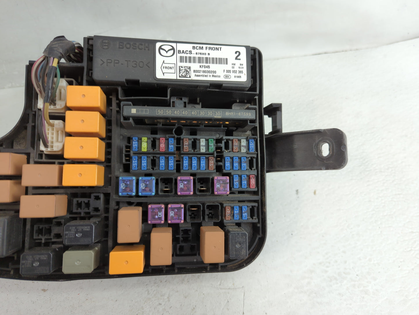 2014-2016 Mazda 3 Fusebox Fuse Box Panel Relay Module P/N:KD45-675X0 C Fits Fits 2014 2015 2016 OEM Used Auto Parts - Oemuse
