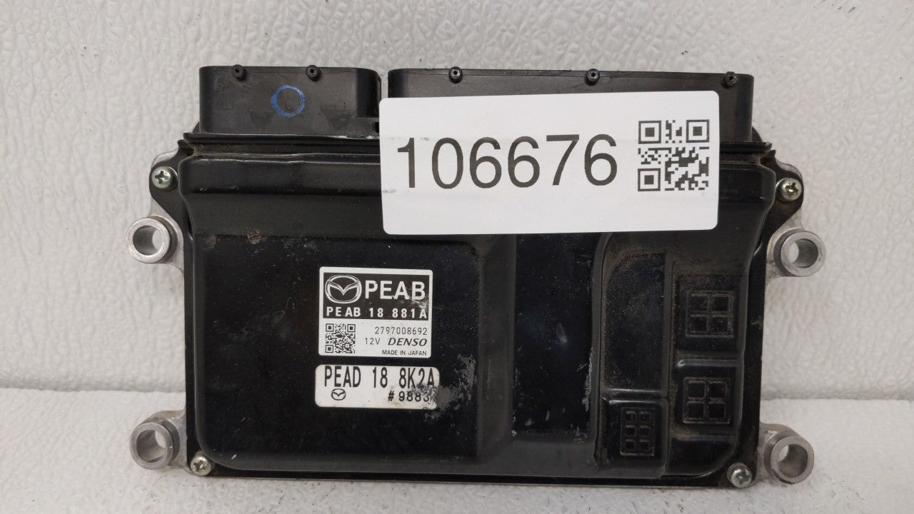 2014 Mazda 3 PCM Engine Control Computer ECU ECM PCU OEM P/N:PE AB 18 881 A Fits OEM Used Auto Parts - Oemusedautoparts1.com
