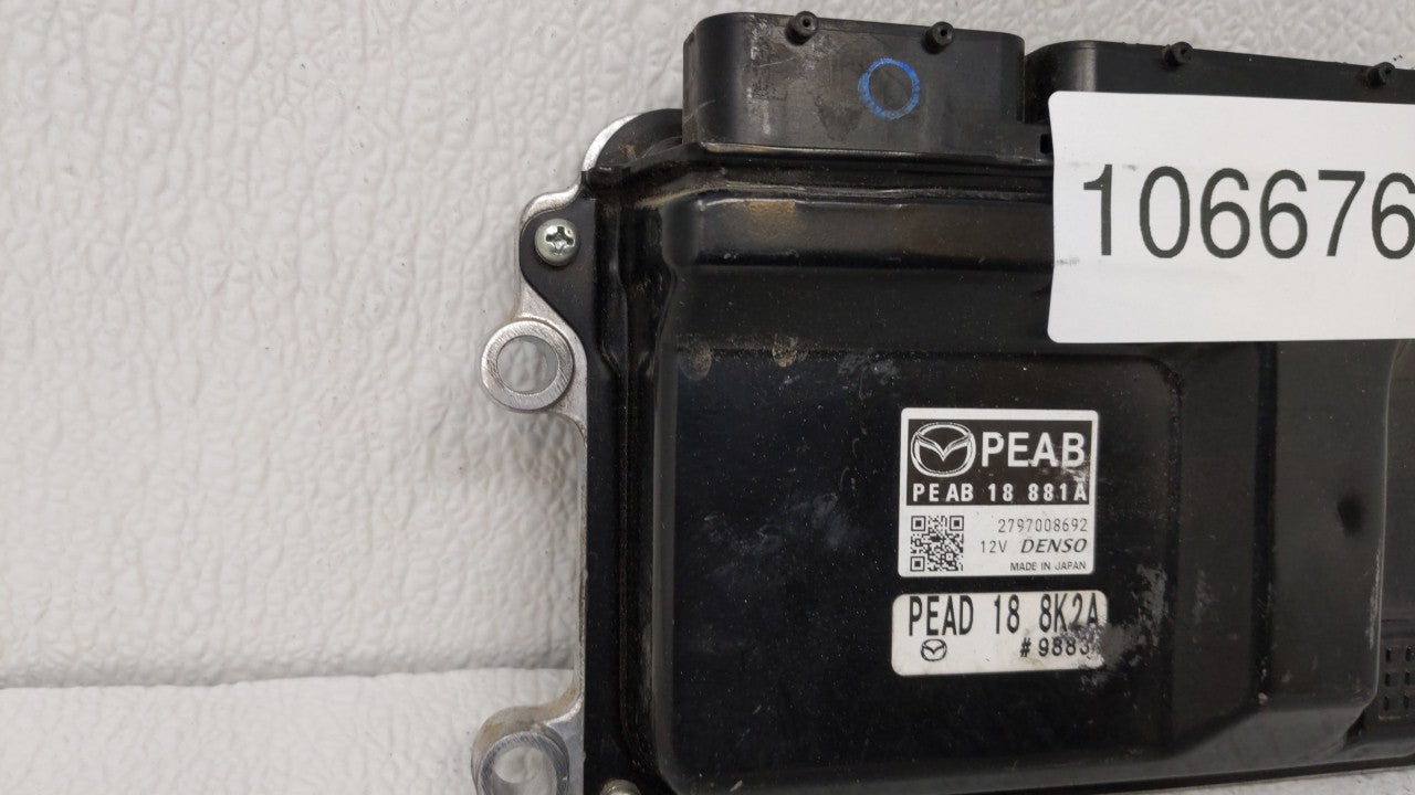 2014 Mazda 3 PCM Engine Control Computer ECU ECM PCU OEM P/N:PE AB 18 881 A Fits OEM Used Auto Parts - Oemusedautoparts1.com