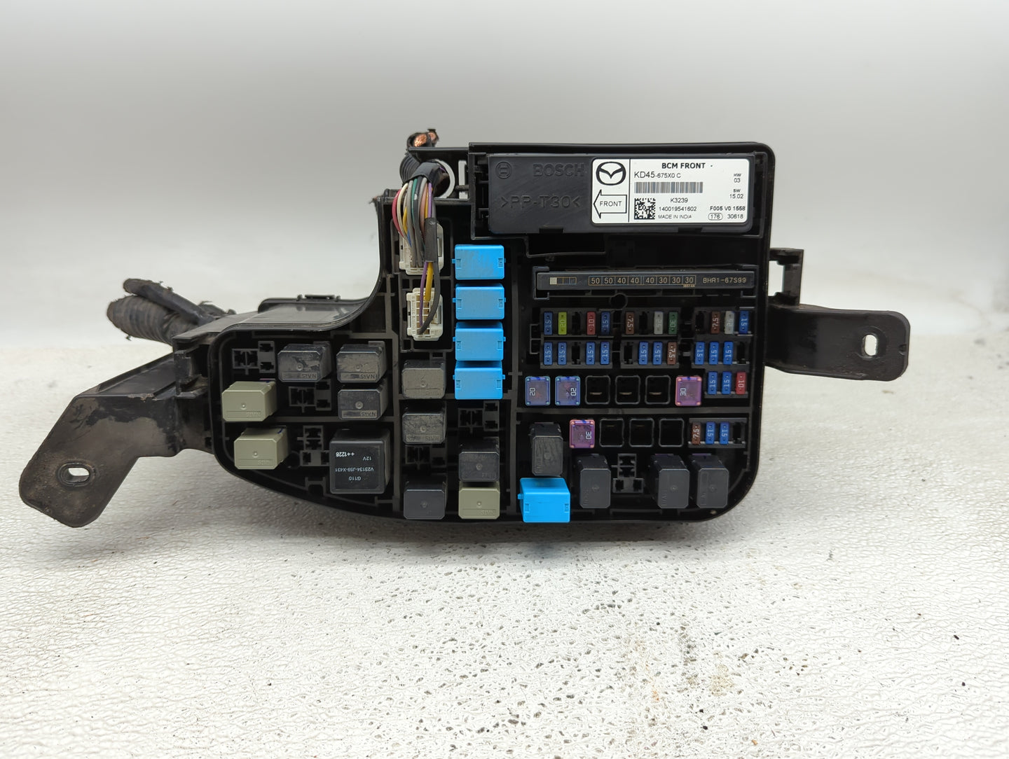 2014-2016 Mazda 3 Fusebox Fuse Box Panel Relay Module P/N:KD45-675X0 Fits Fits 2014 2015 2016 OEM Used Auto Parts - Oemuseda