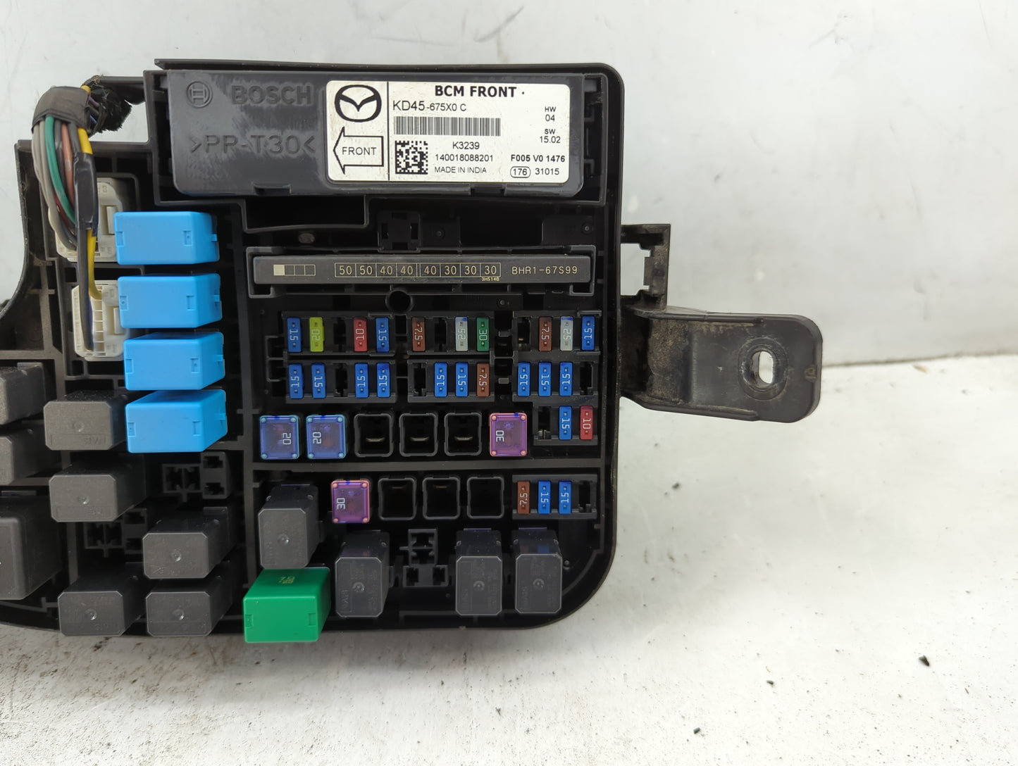 2014-2016 Mazda 3 Fusebox Fuse Box Panel Relay Module P/N:KD45-675X0 Fits Fits 2014 2015 2016 OEM Used Auto Parts - Oemuseda