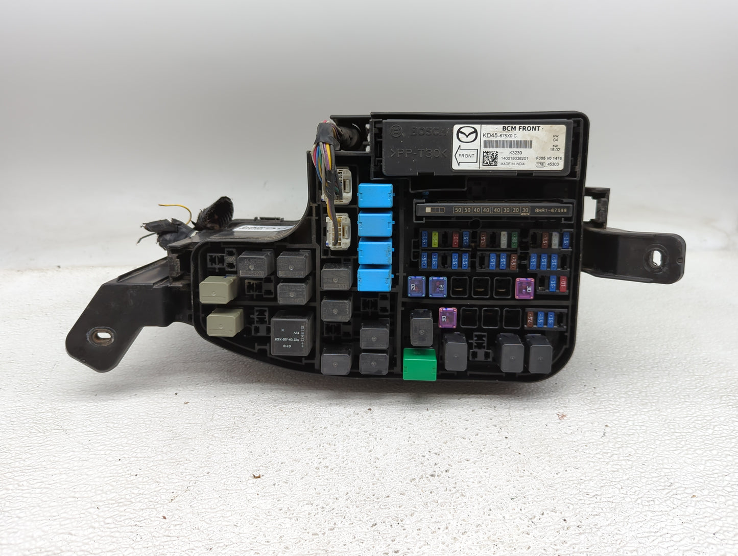 2014-2016 Mazda 3 Fusebox Fuse Box Panel Relay Module P/N:KD45-675X0 Fits Fits 2014 2015 2016 OEM Used Auto Parts - Oemuseda