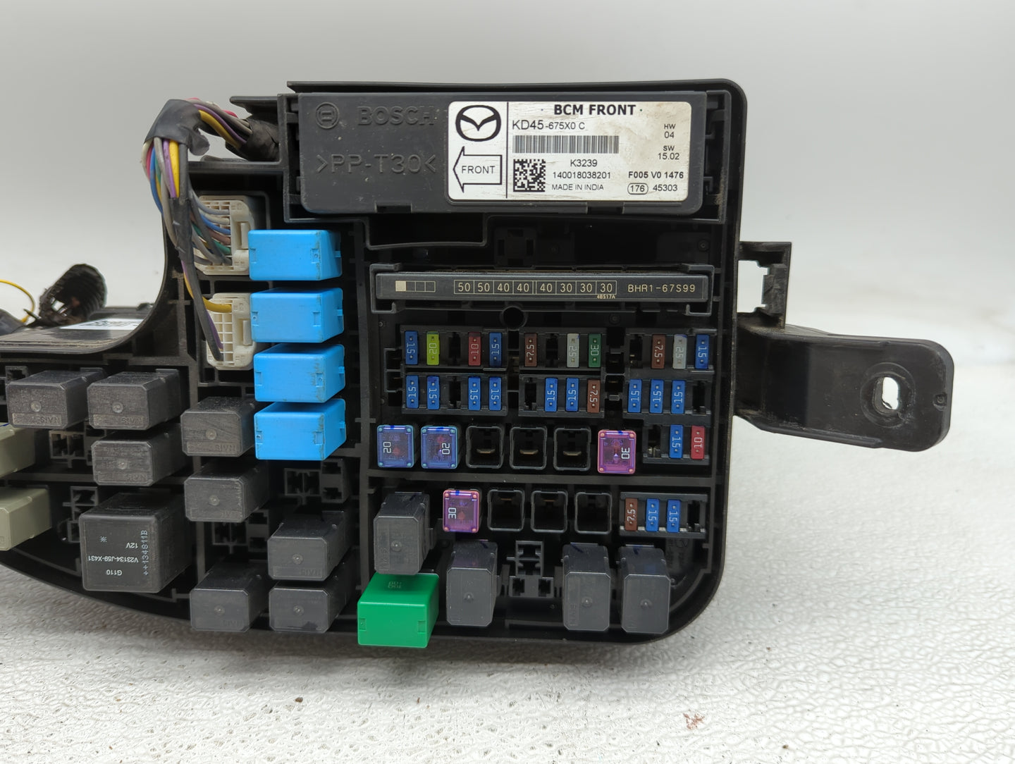 2014-2016 Mazda 3 Fusebox Fuse Box Panel Relay Module P/N:KD45-675X0 Fits Fits 2014 2015 2016 OEM Used Auto Parts - Oemuseda
