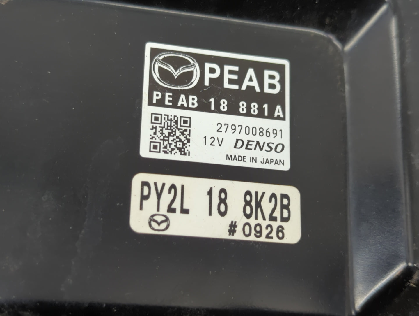 2014 Mazda 3 PCM Engine Control Computer ECU ECM PCU OEM P/N:03L 906 012 BP PE19 18 881A Fits OEM Used Auto Parts - Oemuseda