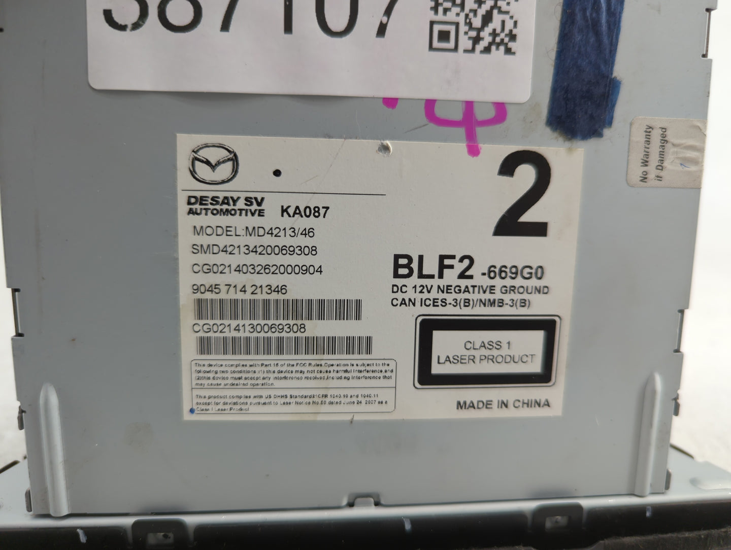 2014-2014 Mazda 3 Am Fm Cd Player Radio Receiver - Oemusedautoparts1.com