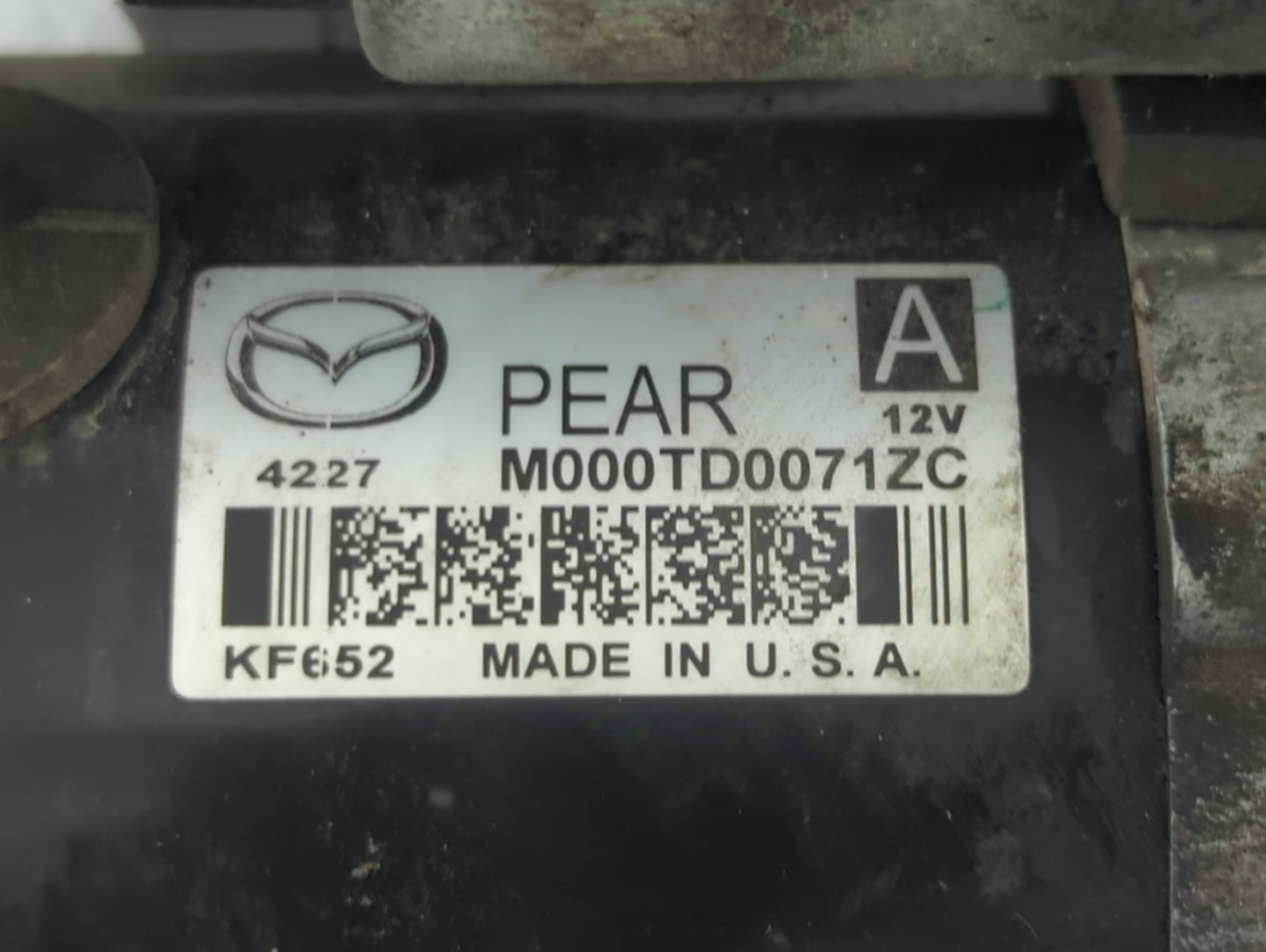 2012-2022 Mazda 3 Car Starter Motor Solenoid OEM P/N:kf652 M000TD0071ZC Fits OEM Used Auto Parts - Oemusedautoparts1.com