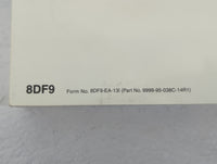 2014 Mazda 3 Owners Manual Book Guide P/N:9999-95-038C-14R1 8DF9-EA-13I OEM Used Auto Parts - Oemusedautoparts1.com