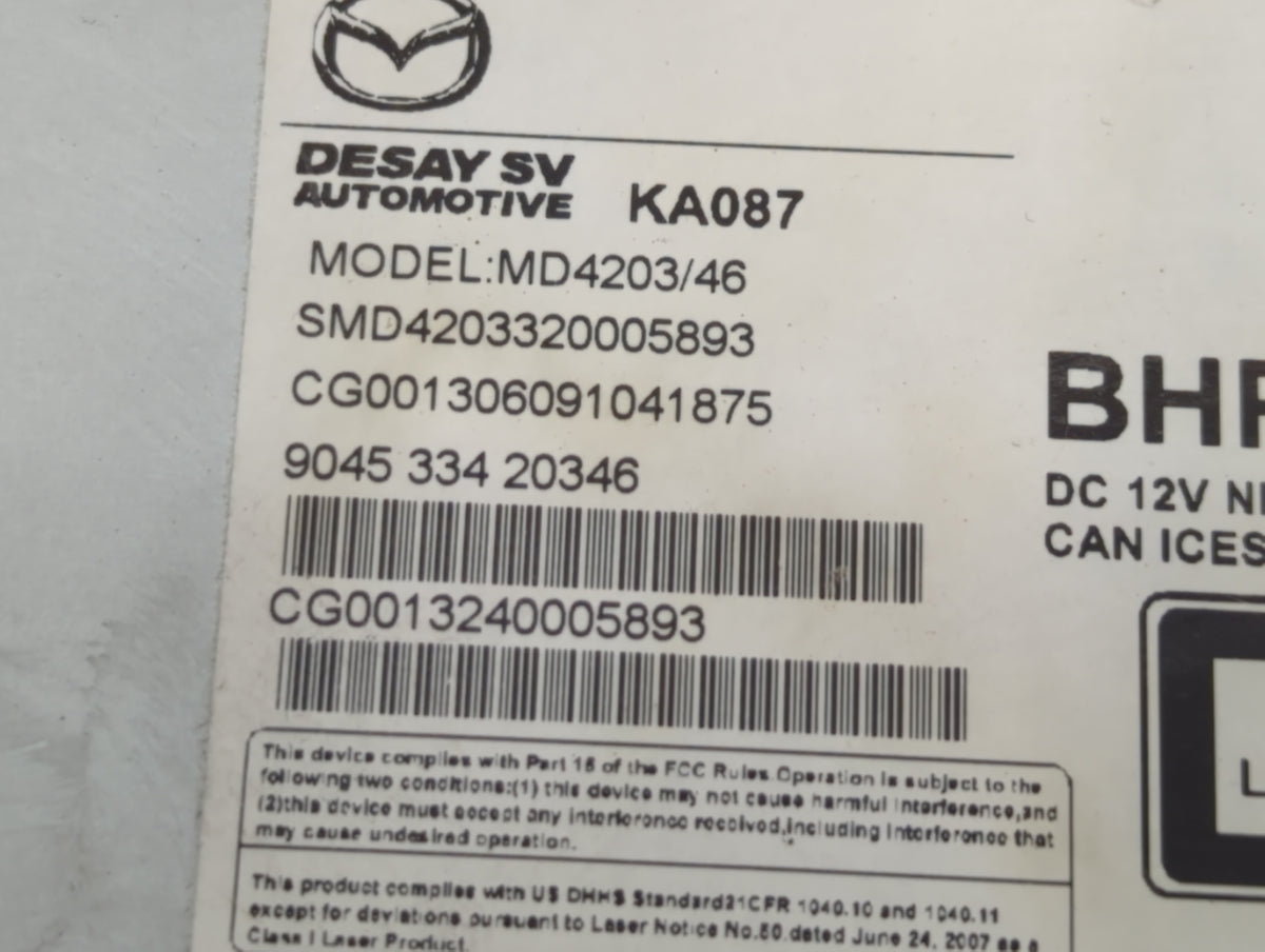 2014-2018 Mazda 3 Am Fm Cd Player Radio Receiver 717183 - Oemusedautoparts1.com