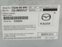 2013-2017 Mazda 5 Radio AM FM Cd Player Receiver Replacement P/N:CG40 66 9R0 Fits Fits 2013 2014 2015 2016 2017 OEM Used Aut