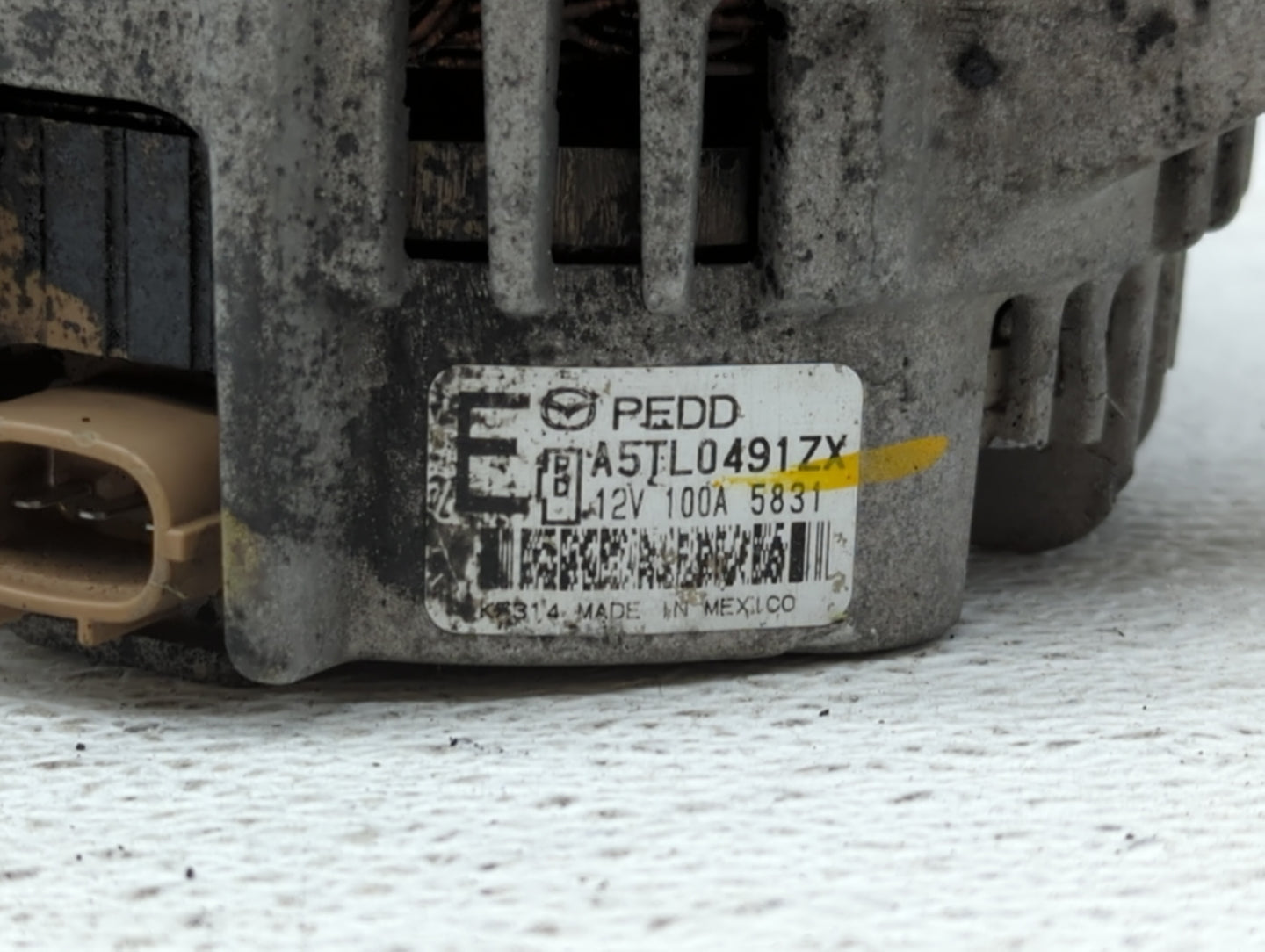 2014 Mazda 6 Alternator Replacement Generator Charging Assembly Engine OEM P/N:PEDD A5TL0491 P53N A5T J0591 AX Fits Fits 201