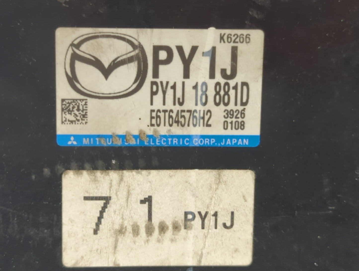2014-2016 Mazda 6 PCM Engine Control Computer ECU ECM PCU OEM P/N:PY1J 18 881E PY1J 18 881B, PY9S 18 881 Fits Fits 2014 2015