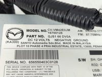 2014 Mazda 6 Radio AM FM Cd Player Receiver Replacement P/N:GJS2 66 DV0B GJS2 66 DV0A, GJS1 66 DV0B, GJS2 66 DV0C Fits OEM U