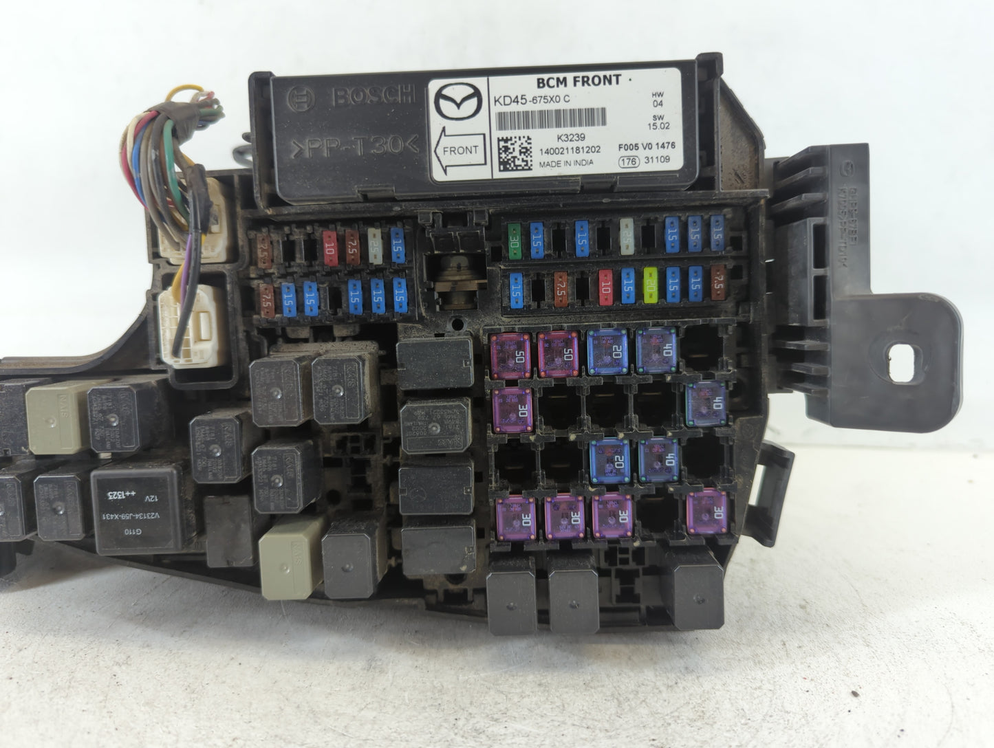 2014-2016 Mazda 6 Fusebox Fuse Box Panel Relay Module P/N:KD45 675X0 C K3239 Fits Fits 2014 2015 2016 OEM Used Auto Parts - 