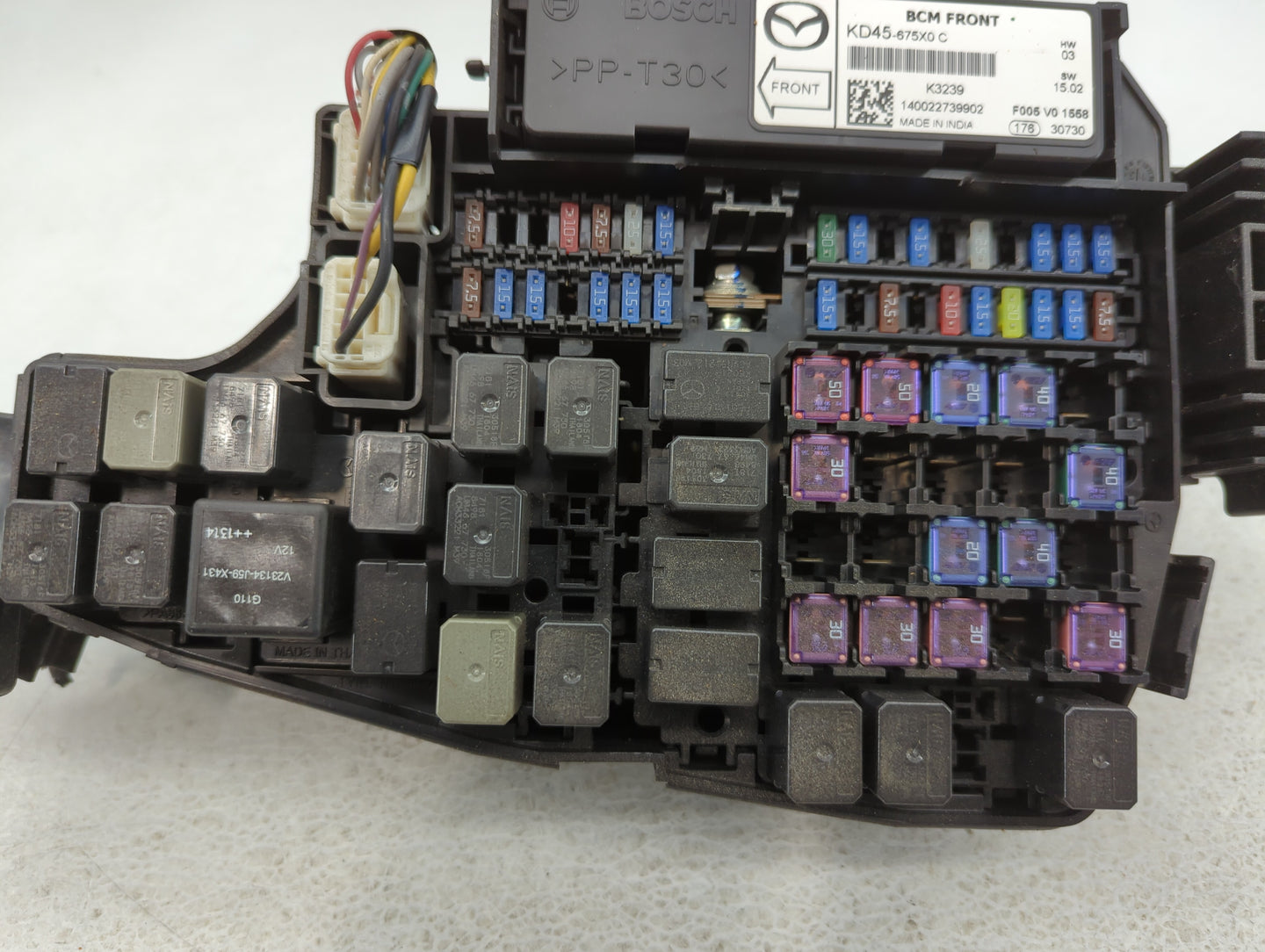2014-2016 Mazda 6 Fusebox Fuse Box Panel Relay Module P/N:KD45-675X0 C Fits Fits 2014 2015 2016 OEM Used Auto Parts - Oemuse