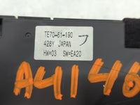 2014 Mazda Cx-3 Climate Control Module Temperature AC/Heater Replacement P/N:TE70-61-190 Fits Fits 2010 2011 2012 2013 2015 