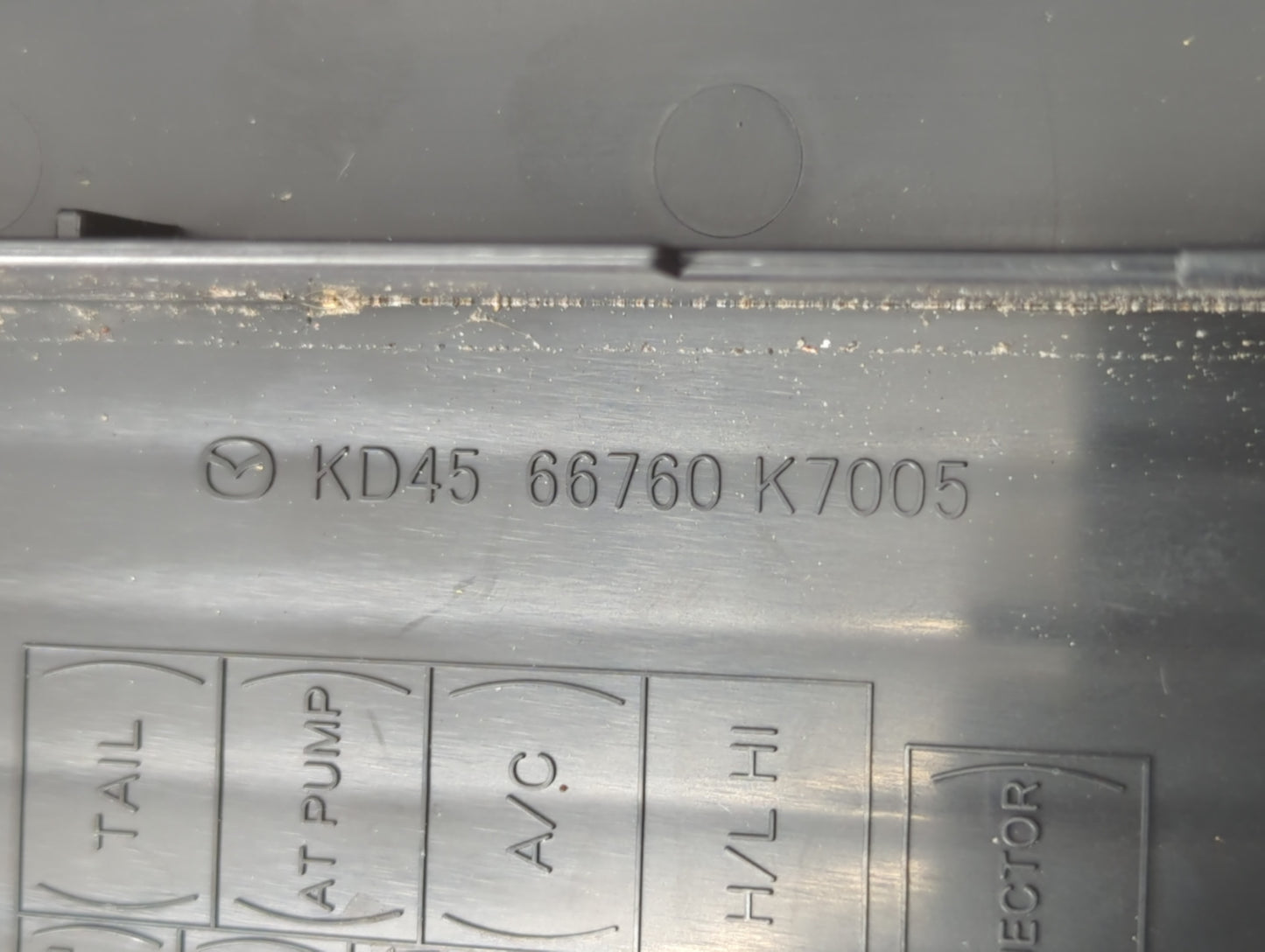 2013-2022 Mazda Cx-5 Fusebox Fuse Box Panel Relay Module P/N:KD45 66760 K7005 KD45-675X0 C Fits OEM Used Auto Parts - Oemuse