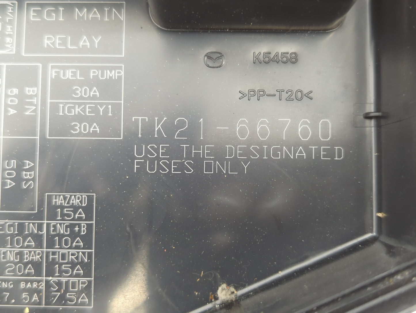 2013-2015 Mazda Cx-9 Fusebox Fuse Box Panel Relay Module P/N:TK21-66760 Fits Fits 2013 2014 2015 OEM Used Auto Parts - Oemus