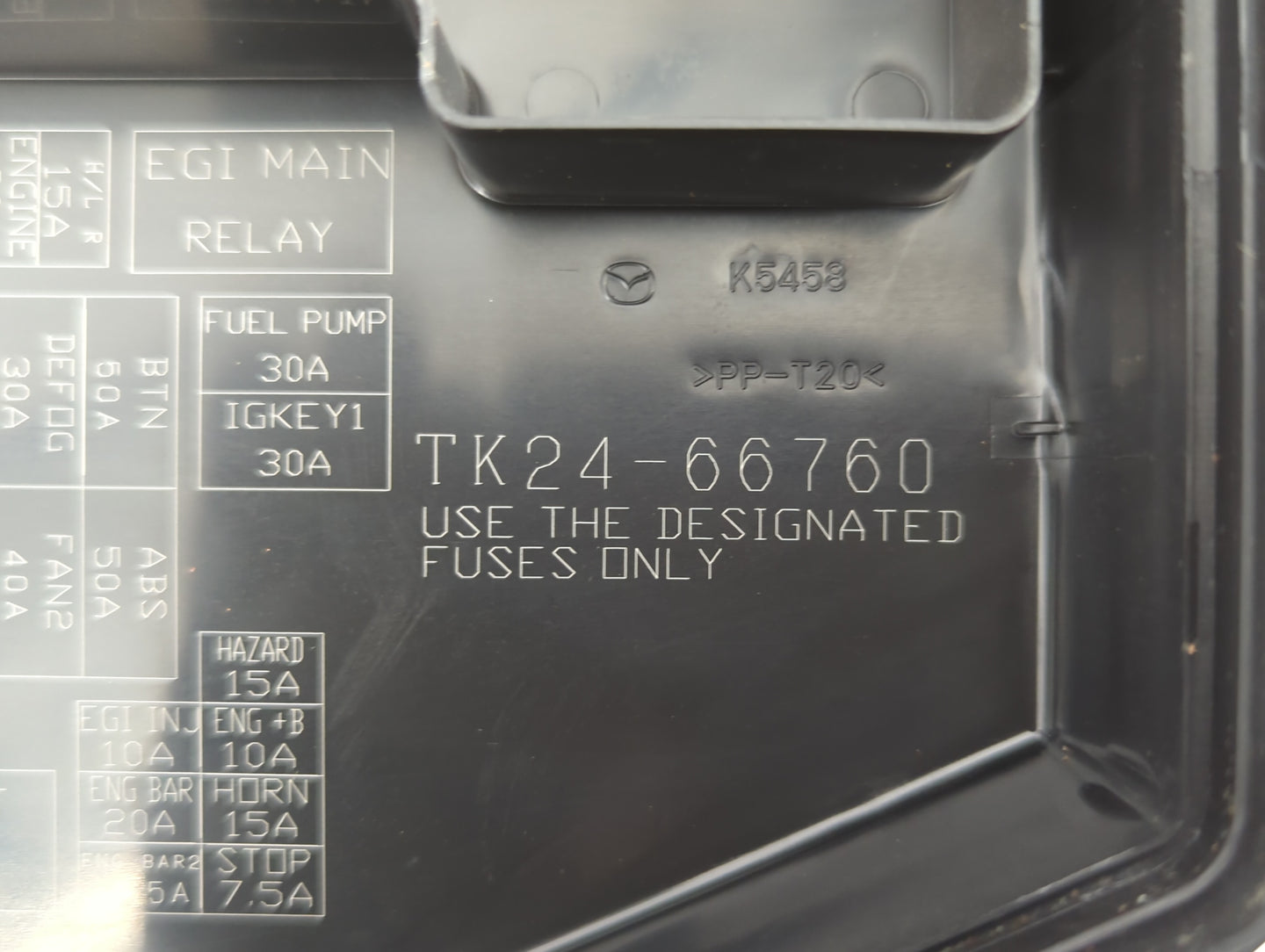 2013-2015 Mazda Cx-9 Fusebox Fuse Box Panel Relay Module P/N:TK24-66760 Fits Fits 2013 2014 2015 OEM Used Auto Parts - Oemus