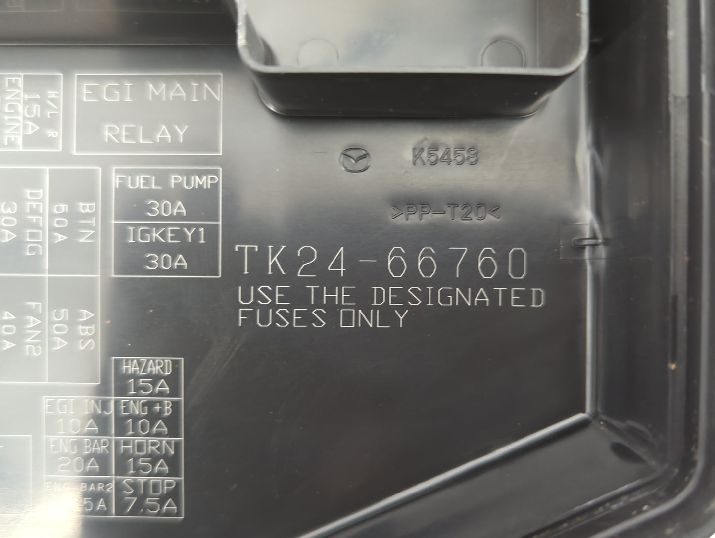 2013-2015 Mazda Cx-9 Fusebox Fuse Box Panel Relay Module P/N:TK24-66760 Fits Fits 2013 2014 2015 OEM Used Auto Parts - Oemus