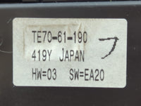 2010-2015 Mazda Cx-9 Climate Control Module Temperature AC/Heater Replacement P/N:TE70-61-190 Fits OEM Used Auto Parts - Oem