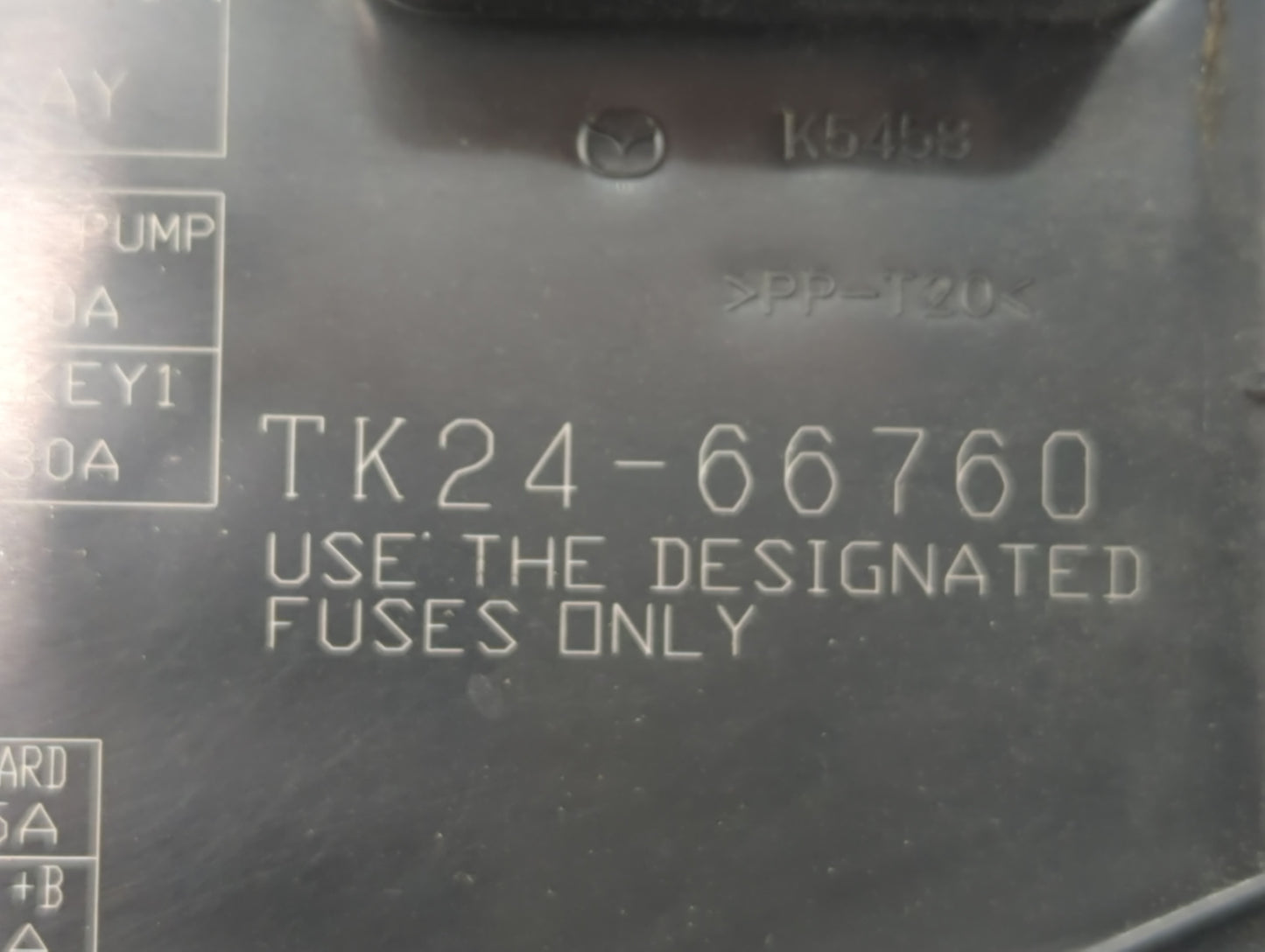 2013-2015 Mazda Cx-9 Fusebox Fuse Box Panel Relay Module P/N:PP-T20 TK24-66760 Fits Fits 2013 2014 2015 OEM Used Auto Parts 