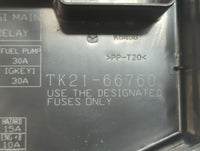 2013-2015 Mazda Cx-9 Fusebox Fuse Box Panel Relay Module P/N:TK21-66760 Fits Fits 2013 2014 2015 OEM Used Auto Parts - Oemus