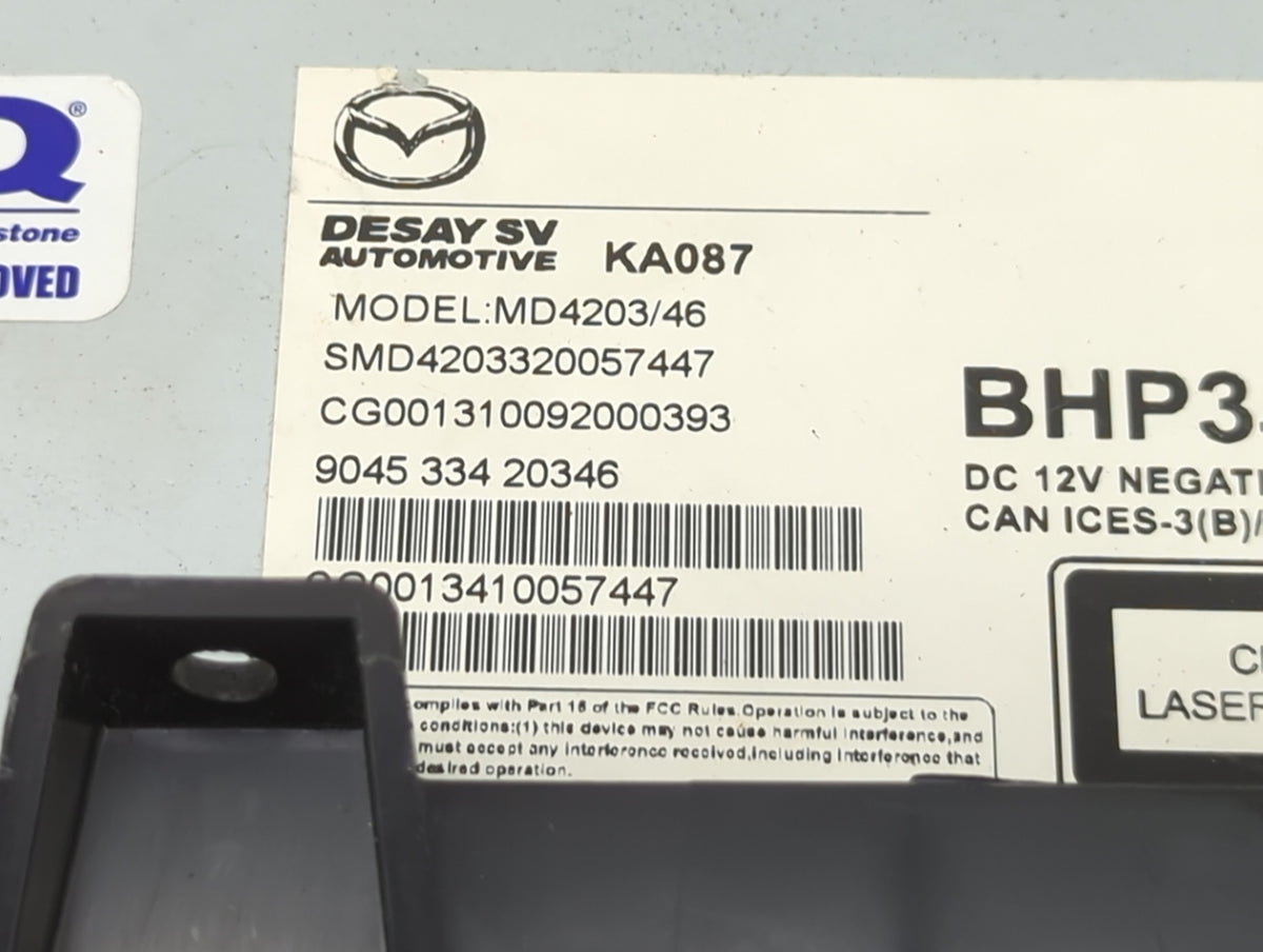 2014 Mazda Mazda3 Radio AM FM Cd Player Receiver Replacement P/N:MD4203/46 KA087, SMD4203320057447 Fits Fits 2015 2016 2017 