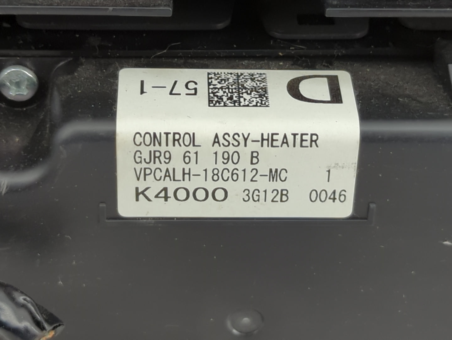 2014 Mazda Mazda6 Climate Control Module Temperature AC/Heater Replacement P/N:GJR9 61 190 B VPCALH-18C612-MC Fits Fits 2015