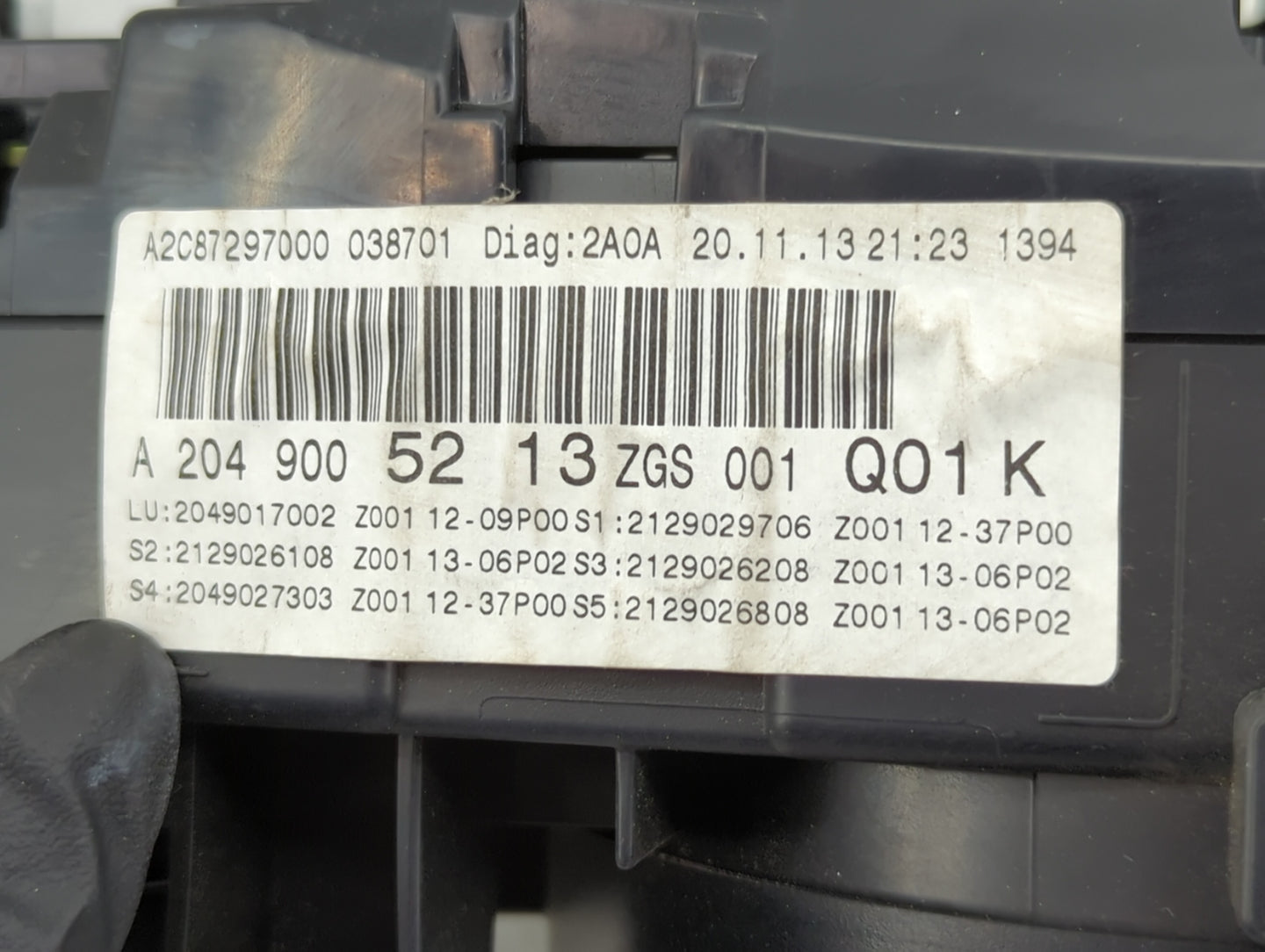 2014 Mercedes-Benz C-Class Instrument Cluster Speedometer Gauges P/N:A2049005213 A2C87297000 Miles:138K Fits OEM Used Auto P