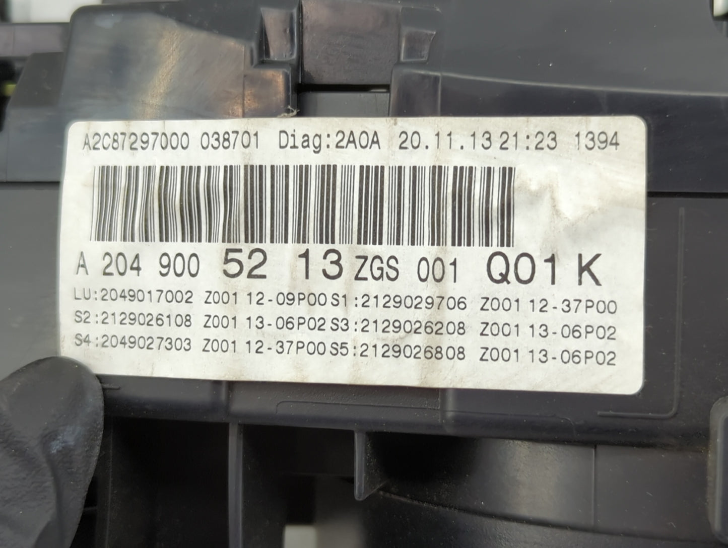 2014 Mercedes-Benz C-Class Instrument Cluster Speedometer Gauges P/N:A2049005213 A2C87297000 Miles:138K Fits OEM Used Auto P