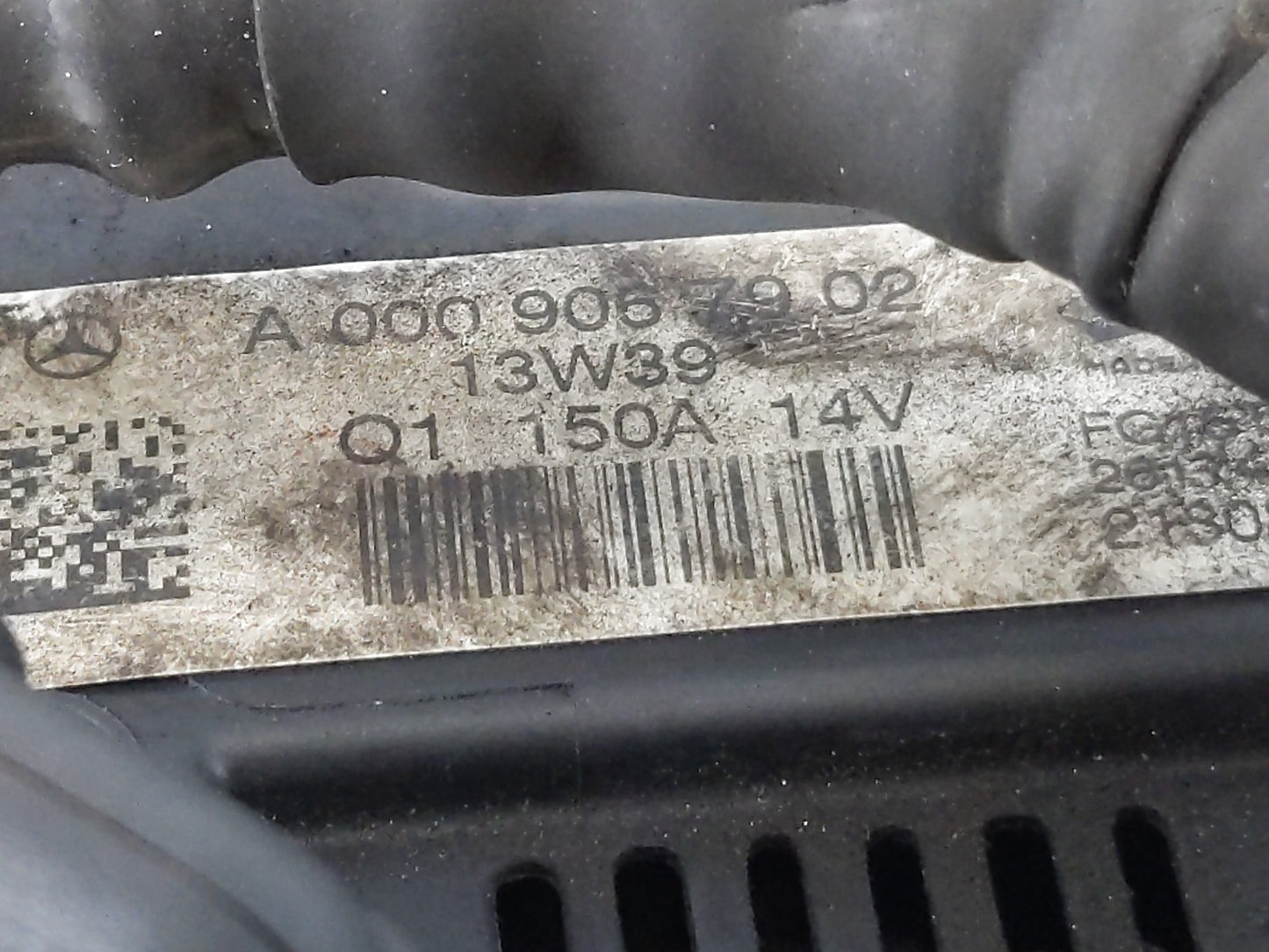 2014-2015 Mercedes-Benz C250 Alternator Replacement Generator Charging Assembly Engine OEM P/N:A 000 906 79 02 Fits Fits 201