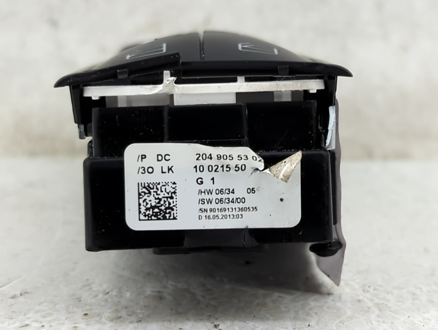 2011-2014 Mercedes-Benz C250 Master Power Window Switch Replacement Driver Side Left P/N:204 905 53 Fits OEM Used Auto Parts
