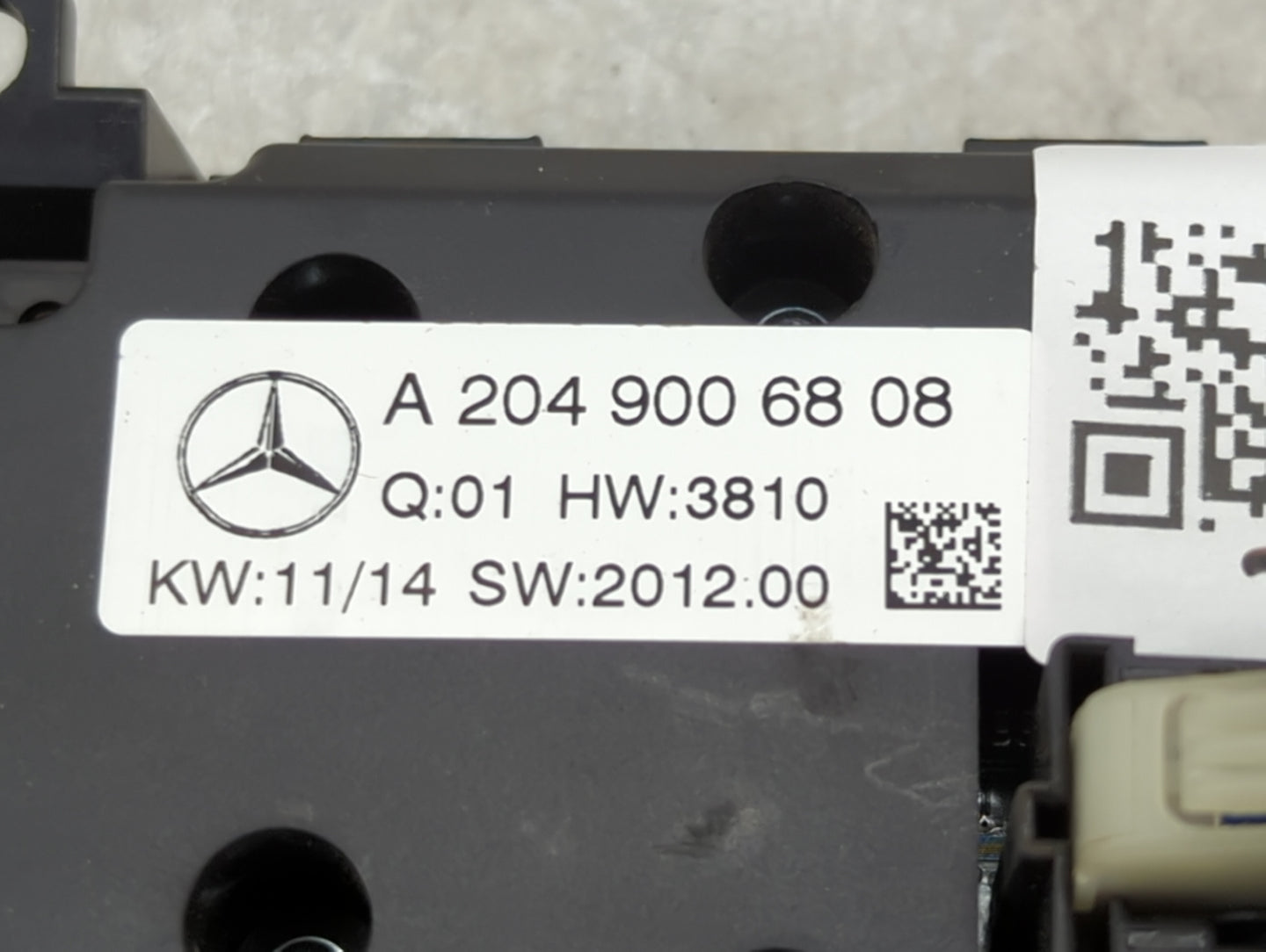 2013-2014 Mercedes-Benz C250 Climate Control Module Temperature AC/Heater Replacement P/N:A 204 900 68 08 Fits Fits 2013 201