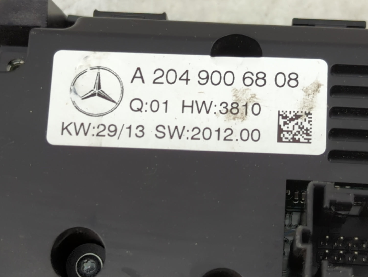 2013-2014 Mercedes-Benz C250 Climate Control Module Temperature AC/Heater Replacement P/N:A 204 900 68 08 Fits Fits 2013 201