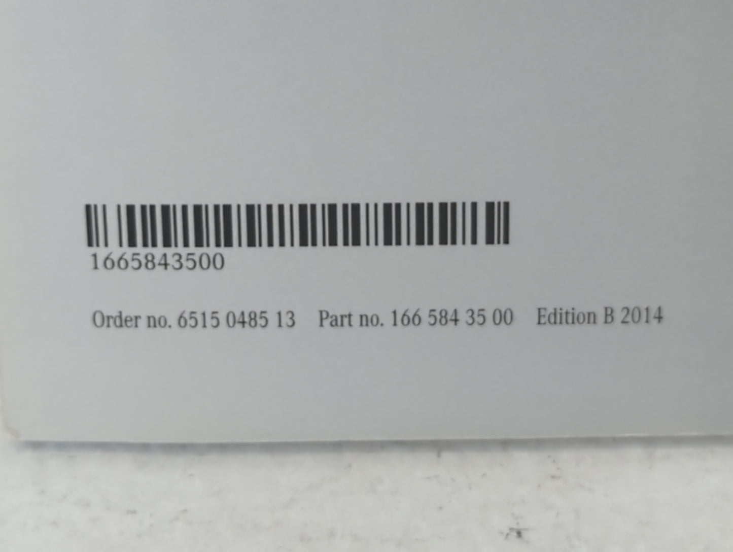 2014 Mercedes-Benz C320 Owners Manual Book Guide P/N:166 584 35 00 OEM Used Auto Parts - Oemusedautoparts1.com