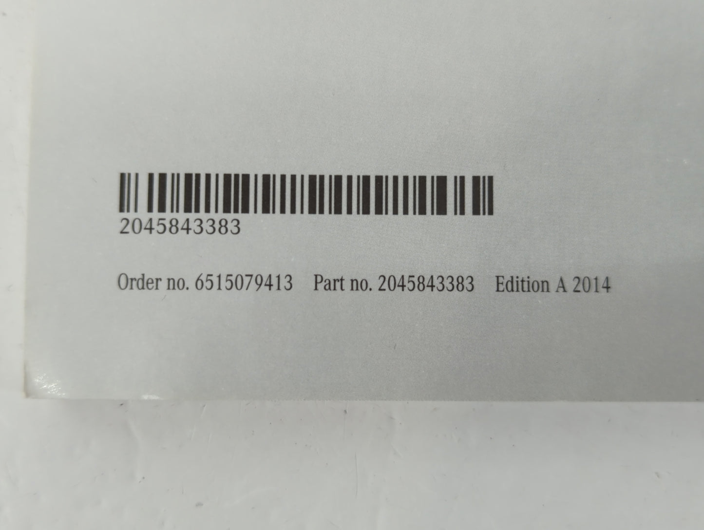 2014 Mercedes-Benz C350 Owners Manual Book Guide P/N:2045843383 OEM Used Auto Parts - Oemusedautoparts1.com