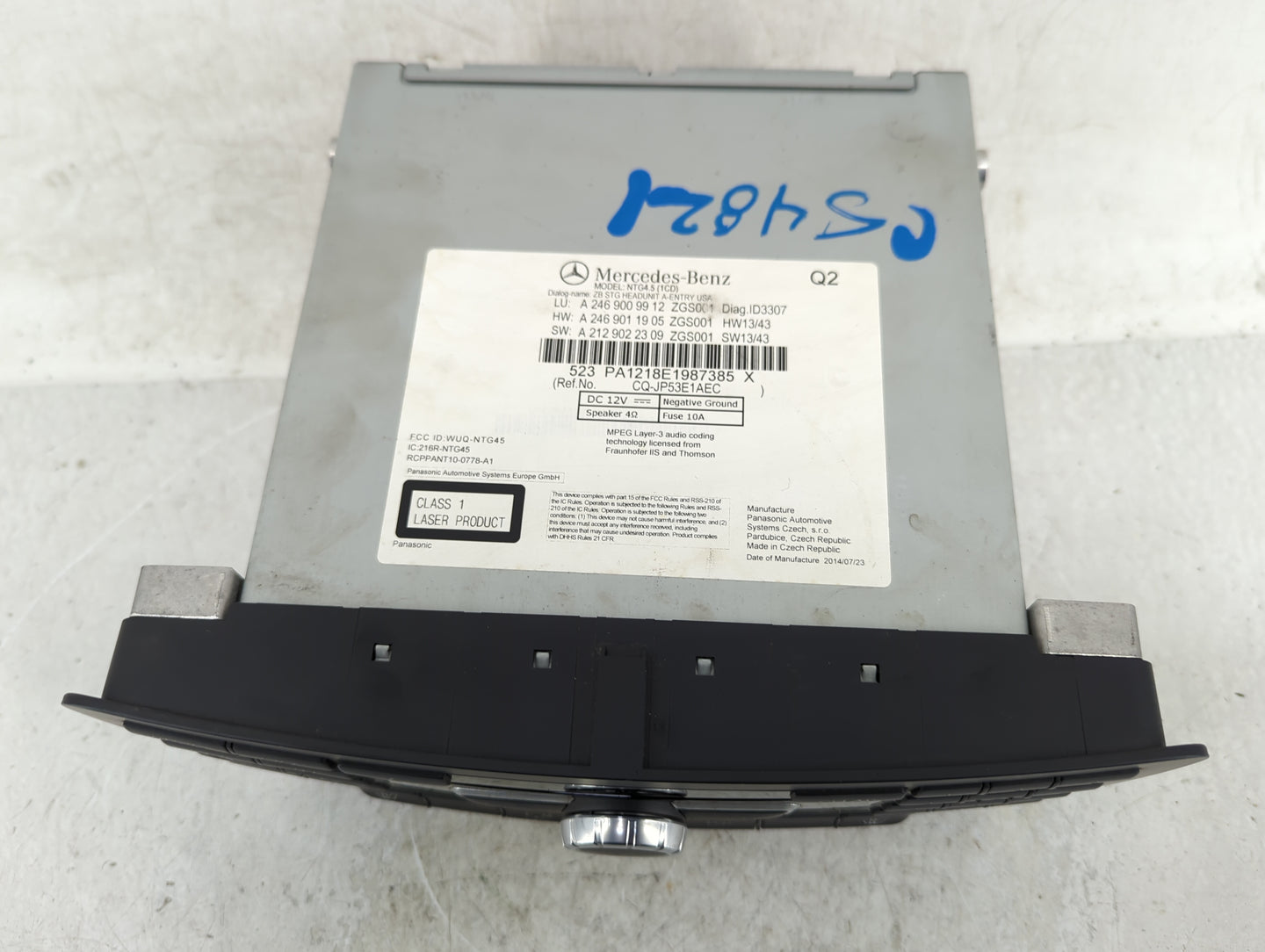 2014 Mercedes-Benz Cla250 Radio AM FM Cd Player Receiver Replacement P/N:A 212 902 23 09 A 246 901 19 05, A 246 900 99 12 Fi
