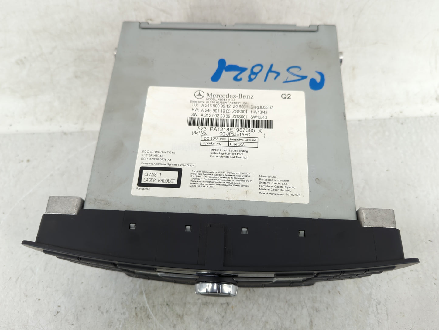 2014 Mercedes-Benz Cla250 Radio AM FM Cd Player Receiver Replacement P/N:A 212 902 23 09 A 246 901 19 05, A 246 900 99 12 Fi