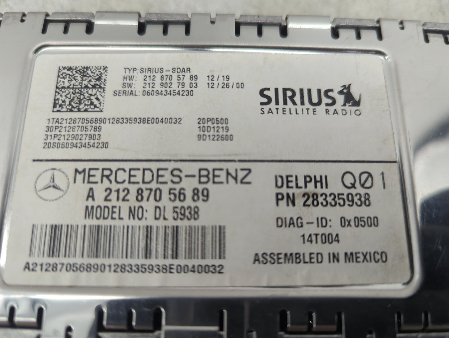 2014-2016 Mercedes-benz Cla250 Tuner Satellite Receiver - Oemusedautoparts1.com