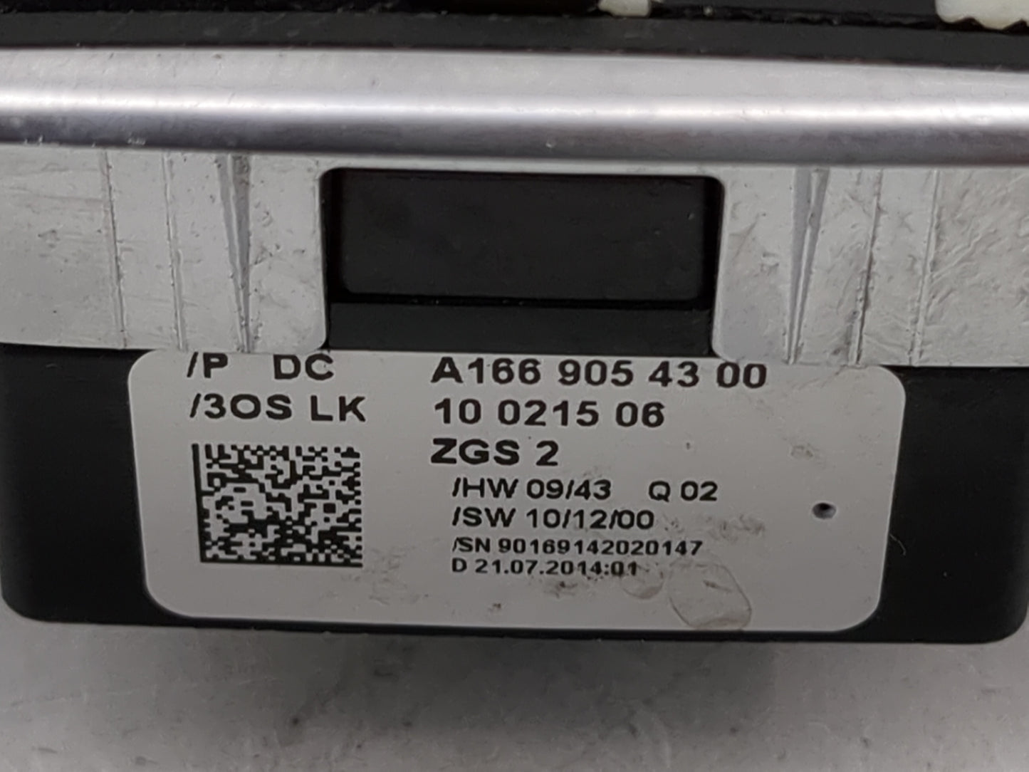 2014 Mercedes-Benz Cla250 Master Power Window Switch Replacement Driver Side Left P/N:A166 905 43 00 Fits OEM Used Auto Part