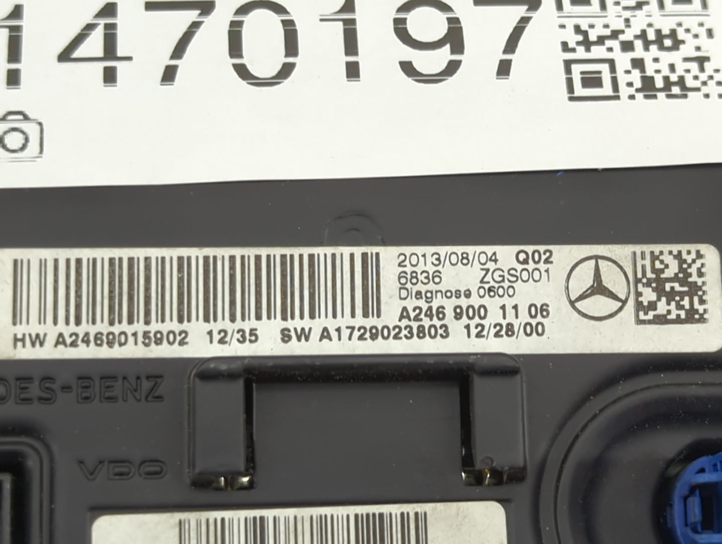2014 Mercedes-benz Cla250 Information Display Screen Black - Oemusedautoparts1.com