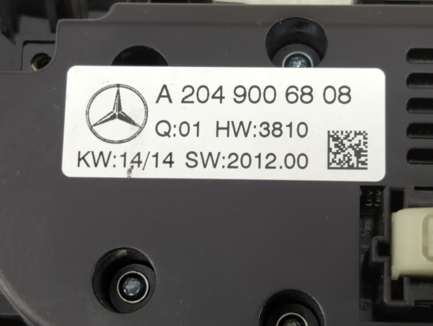 2012-2016 Mercedes-Benz Cls550 Climate Control Module Temperature AC/Heater Replacement P/N:A2049006808 Fits OEM Used Auto P