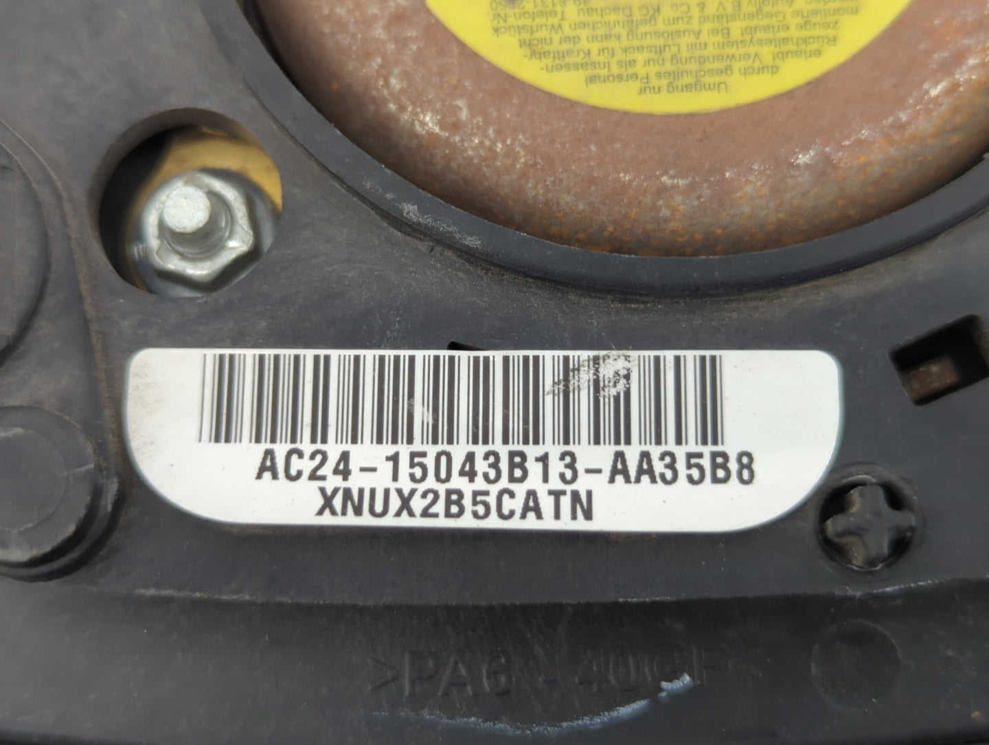 2014 Mercedes-Benz E250 Air Bag Driver Left Steering Wheel Mounted P/N:BN741G5CBFT AC24015043B13-1D35B8 Fits OEM Used Auto P