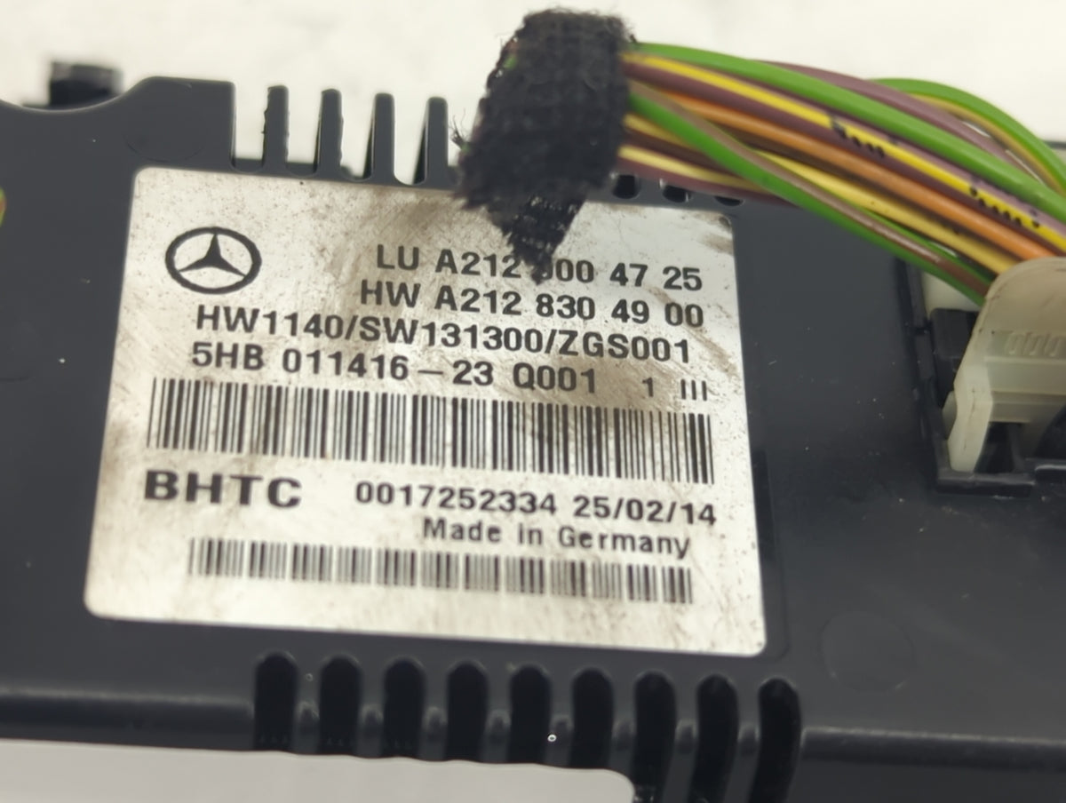 2014 Mercedes-Benz E300 Climate Control Module Temperature AC/Heater Replacement P/N:A212 900 47 25 Fits OEM Used Auto Parts