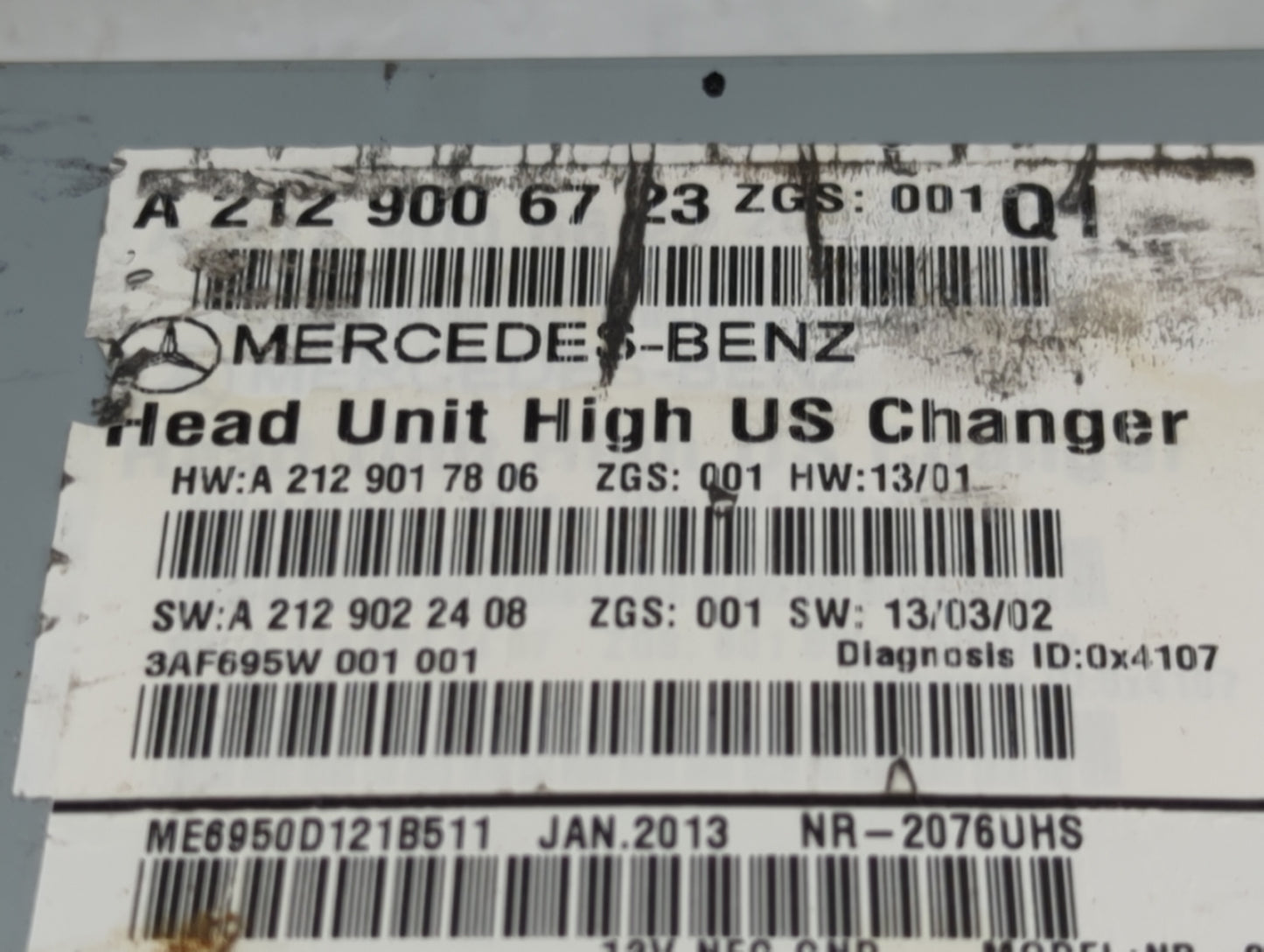 2014 Mercedes-Benz E350 Radio AM FM Cd Player Receiver Replacement P/N:A2129006723 A2129017806, A2129022408 Fits OEM Used Au