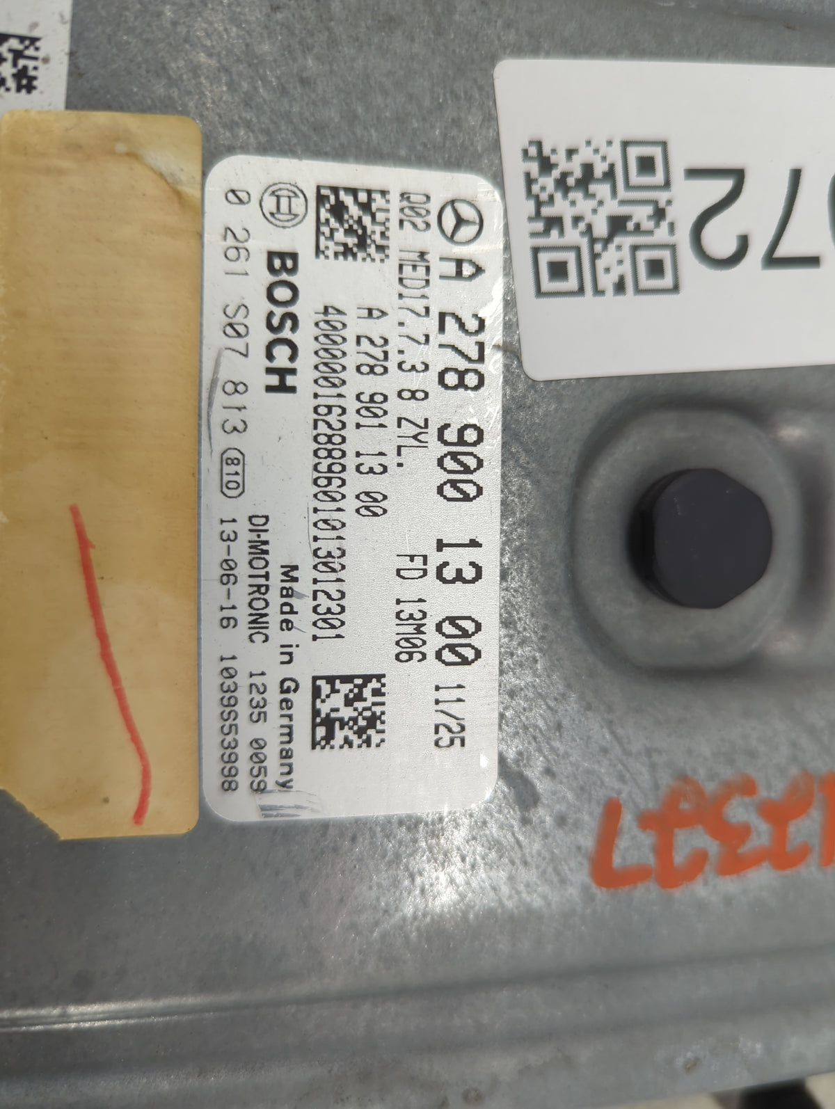 2014 Mercedes-Benz Gl-Class PCM Engine Control Computer ECU ECM PCU OEM P/N:A 278 900 13 00 0 261 S07 813 Fits OEM Used Auto
