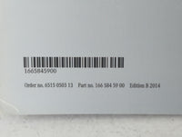 2014 Mercedes-Benz Gl320 Owners Manual Book Guide P/N:166 584 59 00 OEM Used Auto Parts - Oemusedautoparts1.com